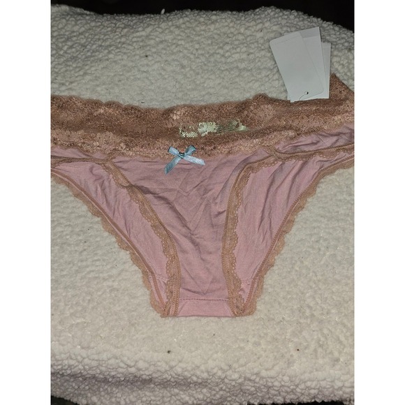 Honeydew‎ Lace Trim Panties Cheeky Underwear Soft Bow Detail Lingerie Medium - Picture 1 of 6